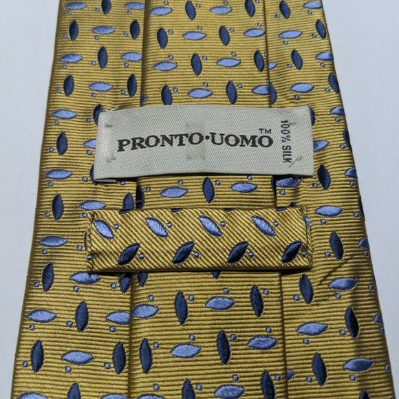 Pronto Uomo Men's Woven 100% Silk Necktie - Picture 5 of 5